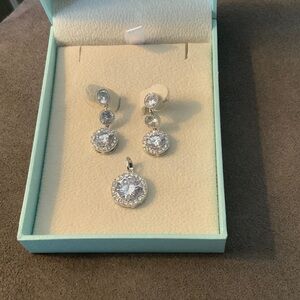Dazzling Silver Earrings with Crystals